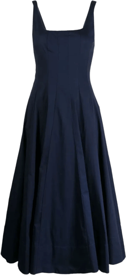 Wells square neck midi dress