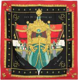 Vue du Carosse de la Galère La Réale silk scarf