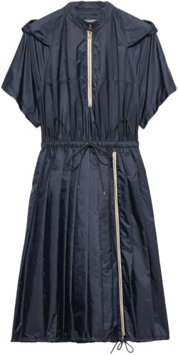 Re-Nylon zip-up utility dress