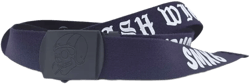 logo-printed webbed belt