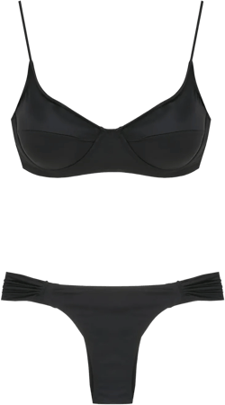 ruched-detail bikini