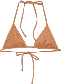 x Bella Hadid suede triangle bikini top