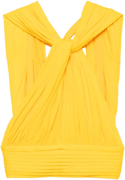 ruched multiway cut in cropped top