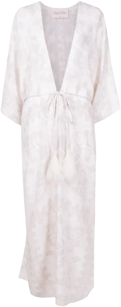 geometric-print beach cover-up