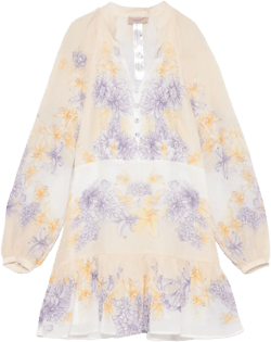 floral-print cotton dress