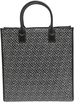 monogram-pattern tote bag