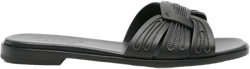 leather flat sandals