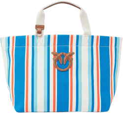 striped tote bag