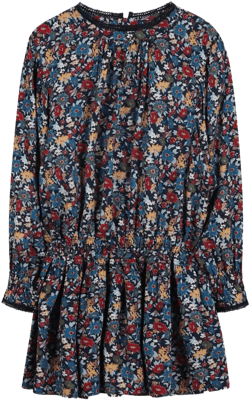 floral-print long-sleeve dress