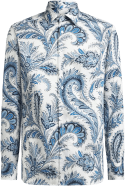 paisley-print long-sleeve shirt
