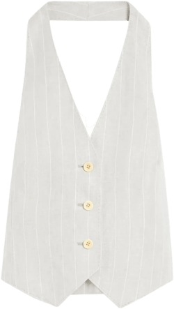 pinstriped halterneck waistcoat