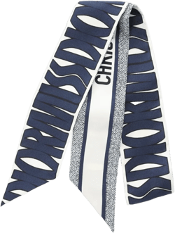 2010s Mitzah logo-print silk scarf