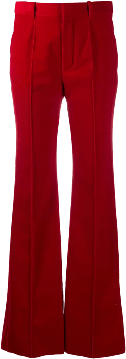 high-waisted straight-leg trousers