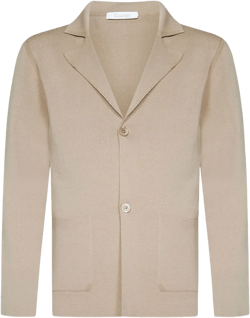 Single-breasted Blazer In Neutral