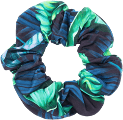 Lola leaf-print hair scrunchie