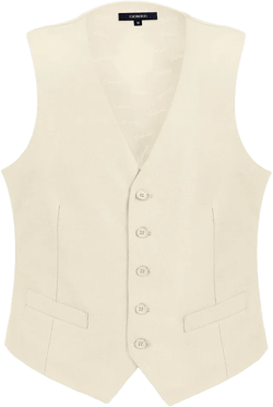 Gioberti Men's Formal Suit Vest Fit for Business or Casual Dress, Off White, 4X-Large