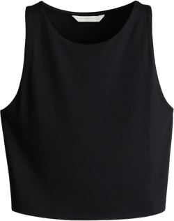 Cropped Microfiber Tank Top