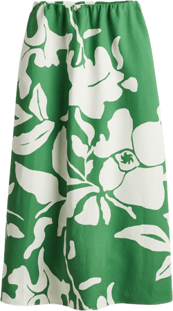 Linen-blend Maxi Skirt