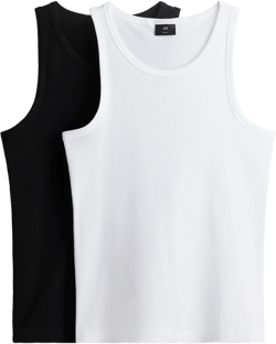 2-pack Slim Fit Ribbed Tank Tops