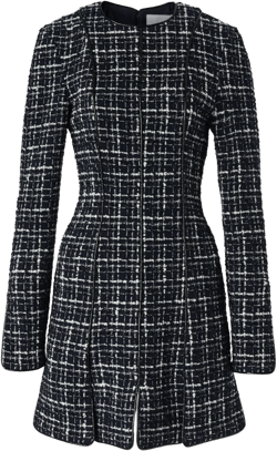 plaid tweed mini dress