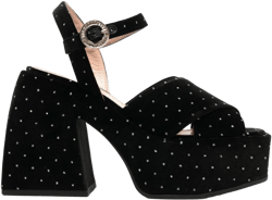 Bulla Joni 110mm velvet platform sandals