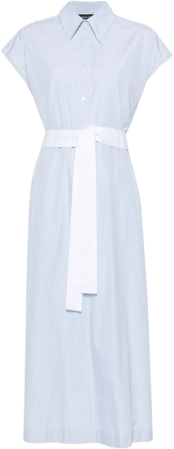 striped poplin shirt dress
