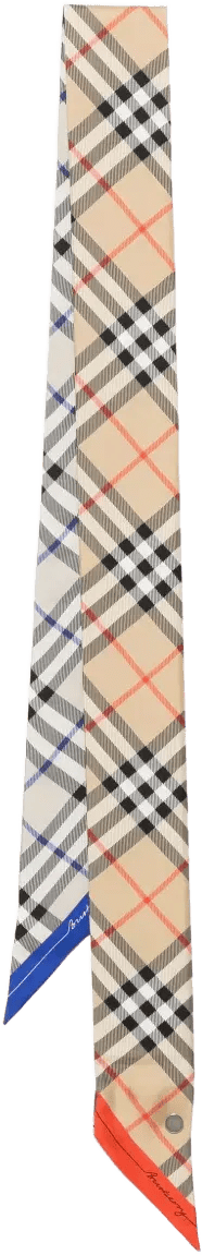 checked silk scarf