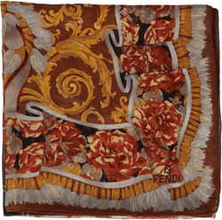 patterned silk scarf