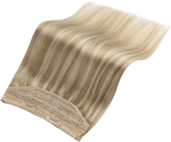 fshine Invisible Wire Hair Extensions Real Human Color 16 Highlight 22 Blonde Fish Line 70 Gram Removable Clips Women 12 Inch, # 16p22