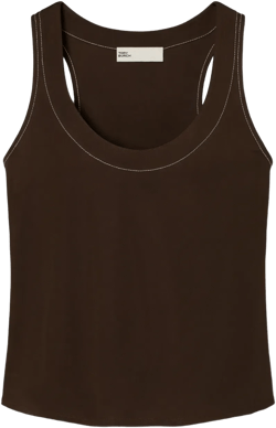 contrast-stitched tank top