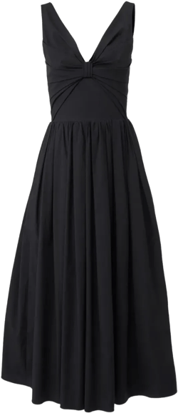 gathered midi dress