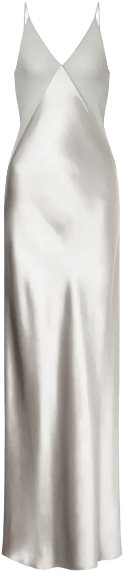 satin long dress