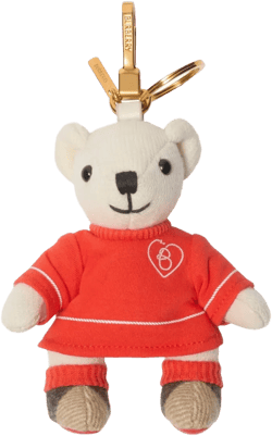 Bear embroidered keychain
