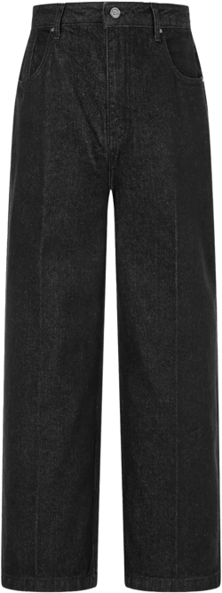 pressed-crease jeans