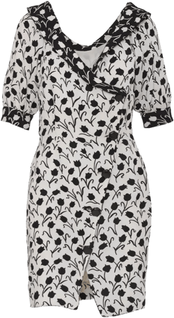 Pre-Owned tulip-print dress