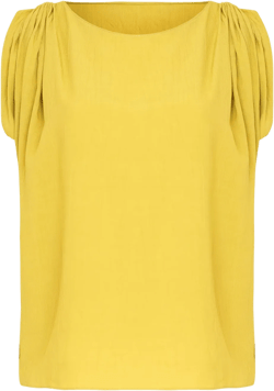 sleeveless draped top
