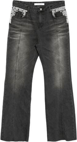 Lace detailing jeans