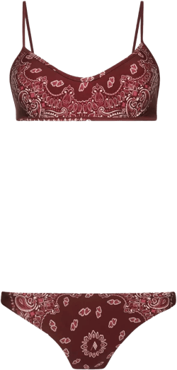 paisley-print bikini set