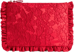 floral-lace clutch bag