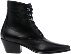 lace-up leather boots 