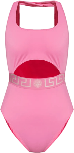 cut-out belted swimsuit