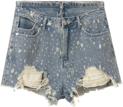 distressed denim shorts