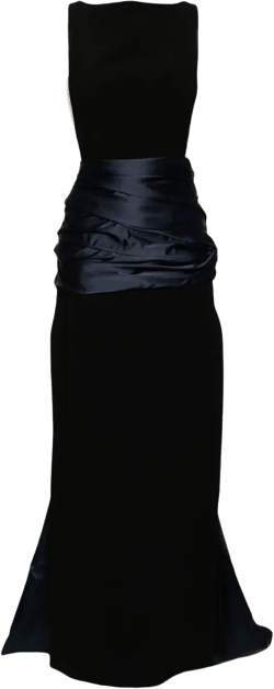 boatneck sheer sides gown 