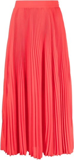 plissé midi skirt