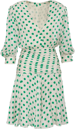 pre-owned polka-dot midi dress