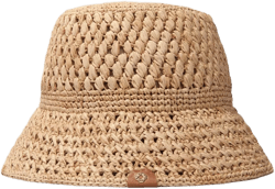 Crochet raffia bucket hat