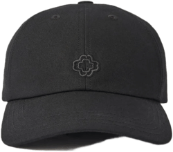 Cotton cap with gold-tone buckle