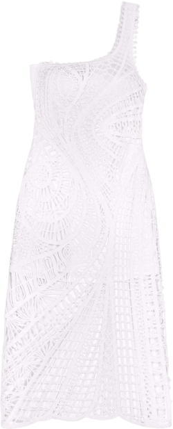 Asymmetrical crochet maxi dress
