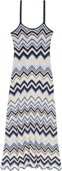 Crochet-knit maxi dress