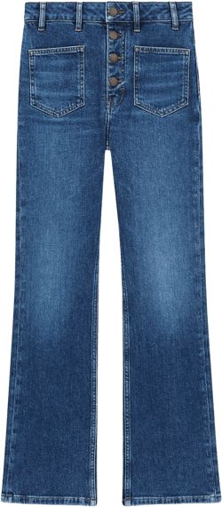 Double-pocket jeans with a slight flare